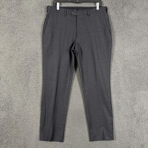 Proper Cloth Pants Mens 33x29 Gray Straight Fit Dress Slacks Wool Formal